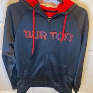 MENS BURTON FLEECE LINED HOODIE; BARELY USED!